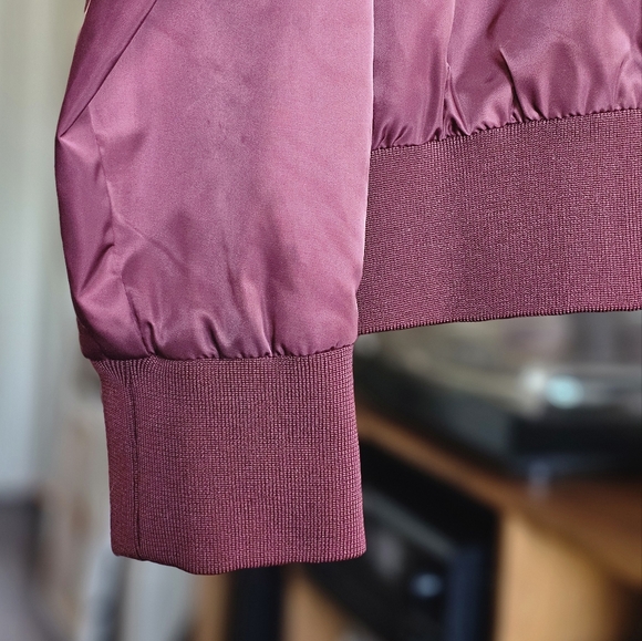 Free People Midnight Bomber Jacket In Maroon - Picture 5 of 8